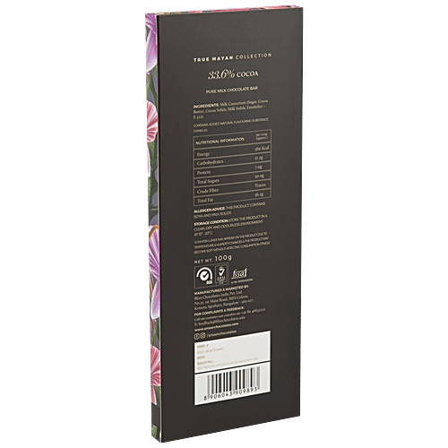 Smoor True Mayan Collection - Pure Milk Chocolate, 33.6% Cocoa, 100 g