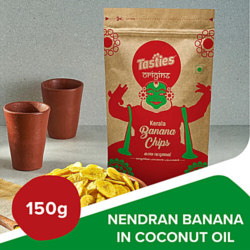 Tasties Origins Kerala Banana Chips, 150 g Namkeen 