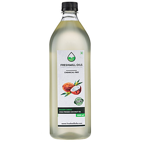Freshmill Oils Cold Pressed Coconut Oil, Chemical Free, Traditional Extraction, 1 L  