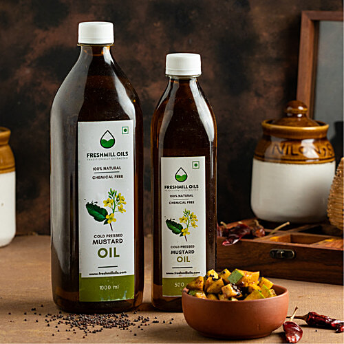 Buy Freshmill Oils Cold Pressed Mustard Oil Traditional Extraction
