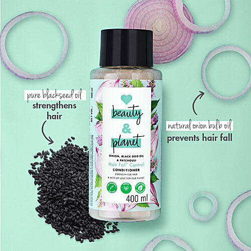 Love Beauty & Planet Blackseed & Patchouli Hairfall Control Conditioner, 400 ml