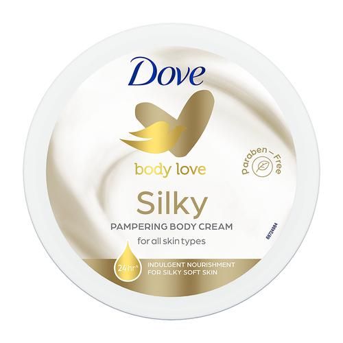 Dove Body Love Silky Pampering Body Cream - Silky Soft Skin, Parabens- Free, 300 g  