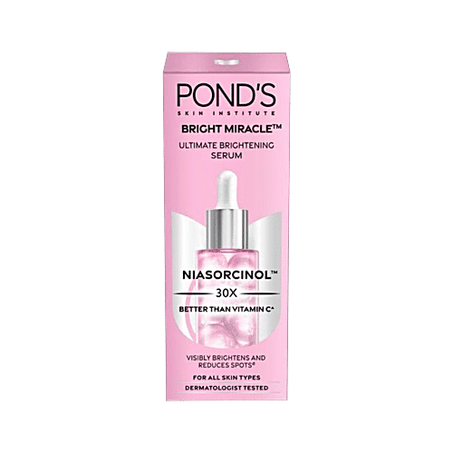 Pond's Bright Miracle Ultimate Brightening Serum - With Niasorcinol, 30 ml Reduces Pigmentation, Lightweight, Non-Sticky, Fast Absorption