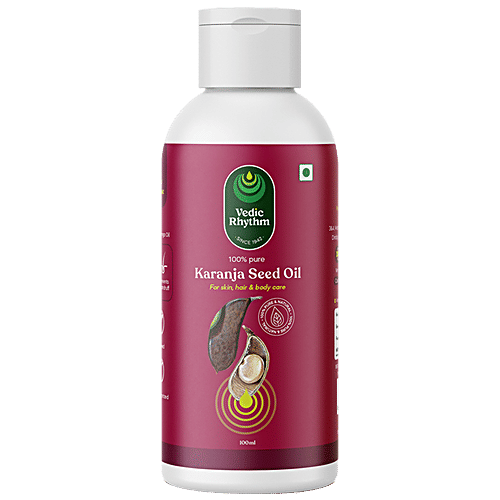 Vedic Rhythm Karanja Seed Oil - Multipurpose Oil For Hair & Body, Antimicrobial Properties, 100 ml  
