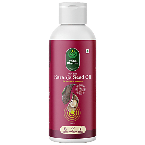 Buy Vedic Rhythm Karanja Seed Oil Multipurpose Oil For Hair & Body, Antimicrobial Properties