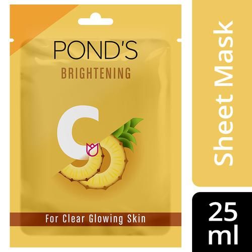 linear feather Merchandising Buy Ponds Vitamin Duo Sheet Mask - Brightening, Vitamin C + Pineapple  Extract, For Clear Glowing Skin Online at Best Price of Rs 75 - bigbasket