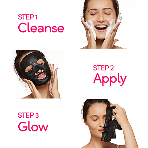 Ponds Vitamin Duo Sheet Mask - Detoxing, Vitamin B6 + Bamboo Charcoal, For Pure Detoxification, 25 ml  