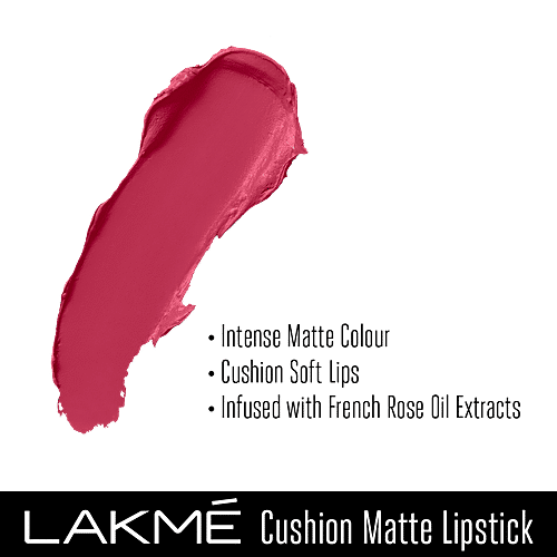 Lakme Cushion Matte Lipstick, 4.5 g Coral Summer 