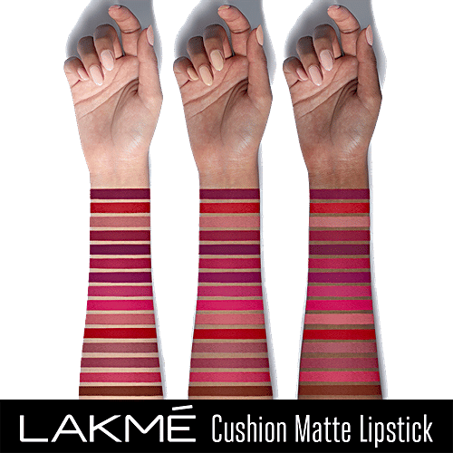 Lakme Cushion Matte Lipstick, 4.5 g Coral Summer 