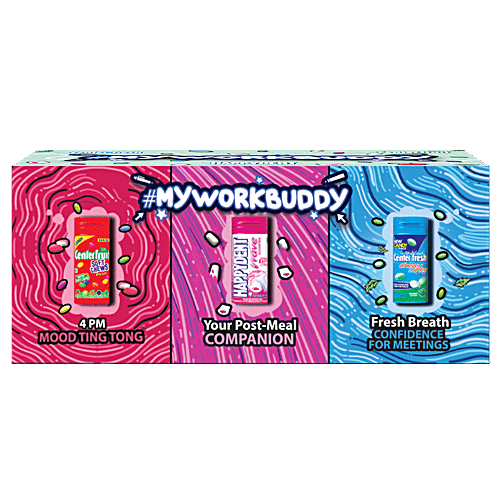 #MyWorkBuddy Assorted Pack - Happydent, Centre Fresh & Centre Fruit, 96.6 g