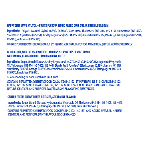 #MyWorkBuddy Assorted Pack - Happydent, Centre Fresh & Centre Fruit, 96.6 g