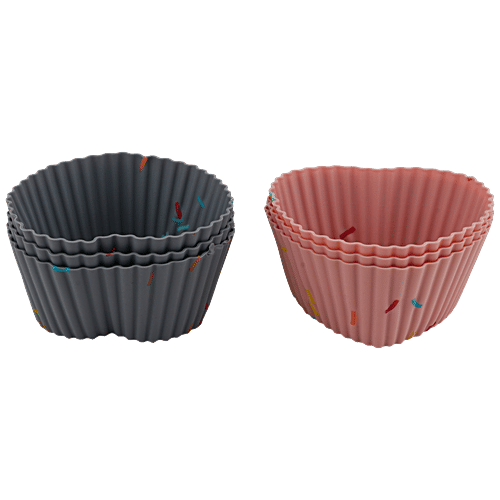 CookStyle Silicone Cake Mould Set - Assorted Colour, BB6454-5, 6 pcs  