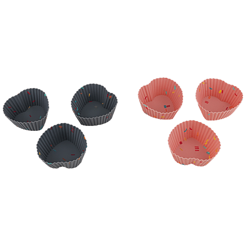 CookStyle Silicone Cake Mould Set - Assorted Colour, BB6454-5, 6 pcs  