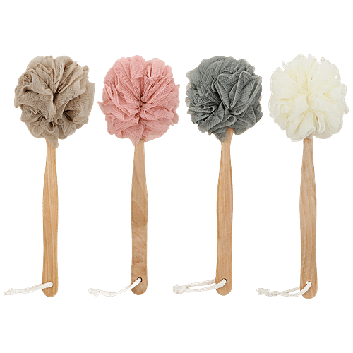 DP Loofah - With Wooden Handle, Assorted Colour, BB442-2, 1 pc  
