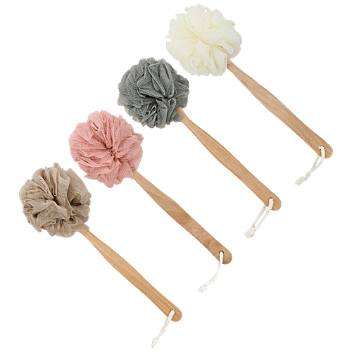 DP Loofah - With Wooden Handle, Assorted Colour, BB442-2, 1 pc  