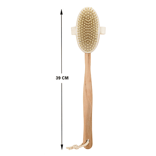 DP Full Bath & Body Brush - With Wooden Handle, Assorted Colour, BB442-6, 1 pc  