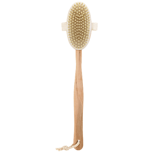 DP Full Bath & Body Brush - With Wooden Handle, Assorted Colour, BB442-6, 1 pc  