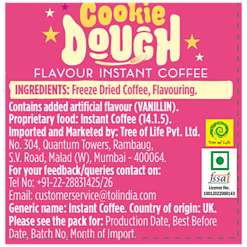 Buy Beanies Flavoured Instant Coffee Cookie Dough, Smooth & Sugar