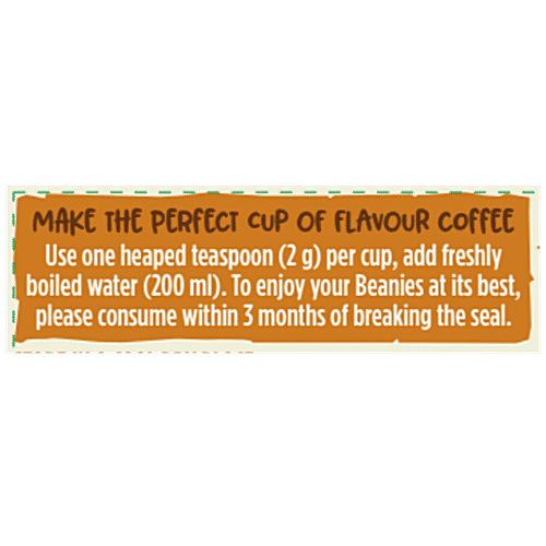 Beanies Flavoured Instant Coffee - Caramel Popcorn, Smooth & Sugar Free, 50 g  