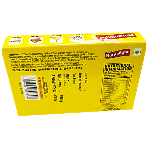 Nutdelight Fat Spread - Powered With Omega3, Vitamin A, D & E, 100 g