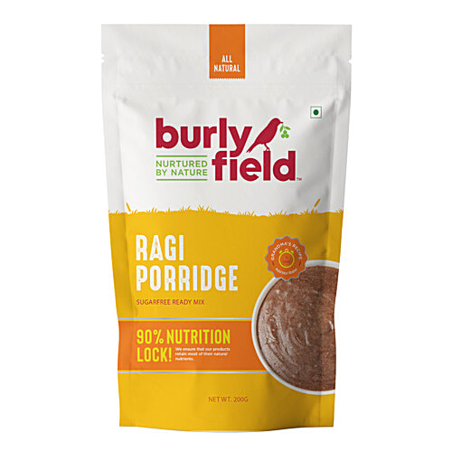 Burlyfield Ragi Porridge Ready Mix - Sugar Free, Helps In Weight Loss, 200 g