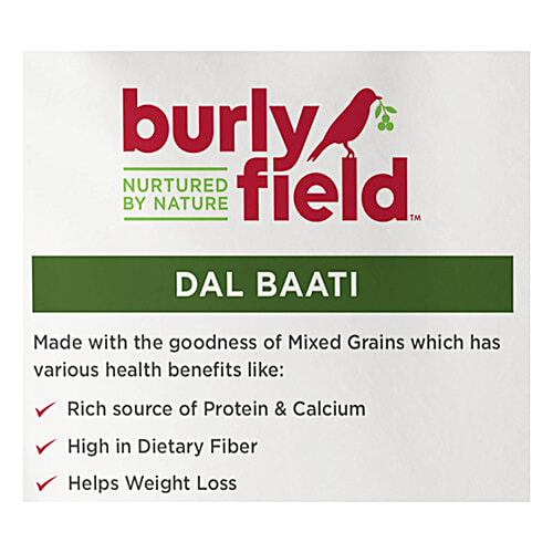 Burlyfield Dal Baati - Ready Mix, Natural, Rich In Protein, Dietary Fibre, 500 g  