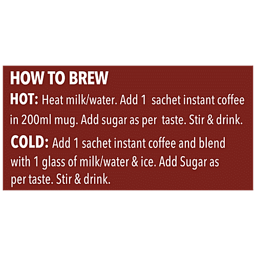 Colombian Brew Coffee High Caffeine Espresso Instant Coffee Powder - Strong, 50 g (25 Sachets x 2 g Each) 