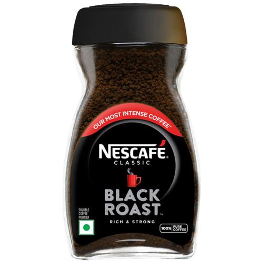 Nescafe Classic Black Roast Instant Coffee - Rich & Dark, 100% Pure, Soluble Powder, 90 g Jar