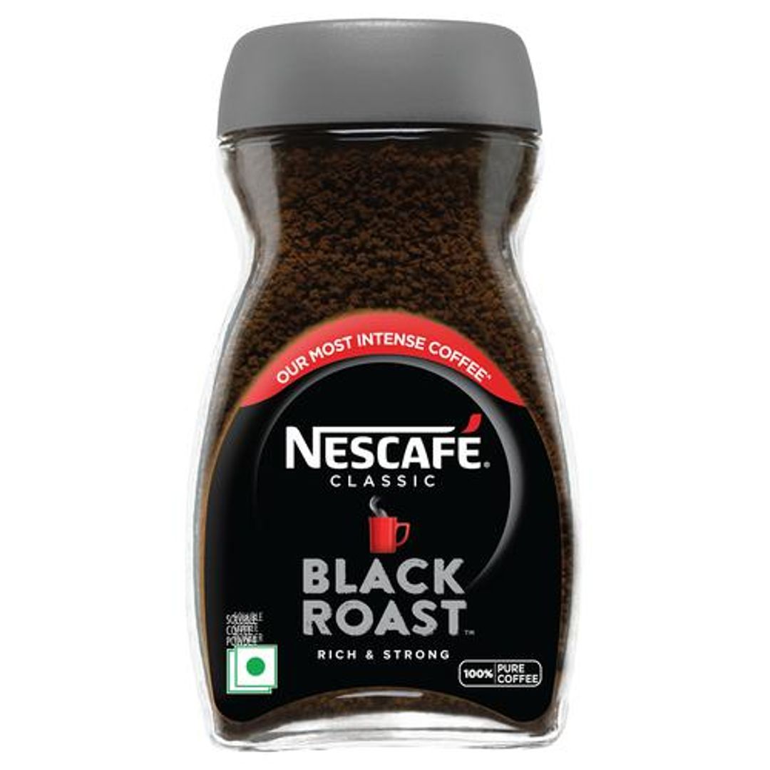 Nescafe Classic Black Roast Instant Coffee - Rich & Dark, 100% Pure, Soluble Powder, 90 g Jar