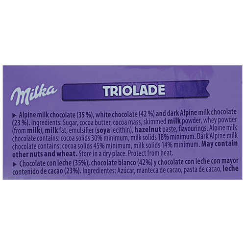 Milka Triolade - Apline Milk With White & Dark Chocolate, 280 g Pouch 