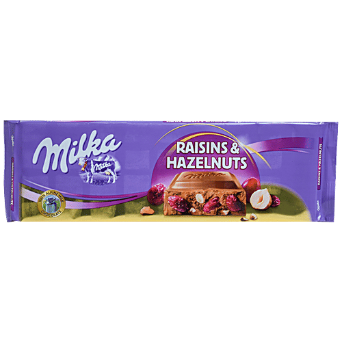 Buy Milka Raisins & Hazelnuts Chocolate Bar Online at Best Price of Rs