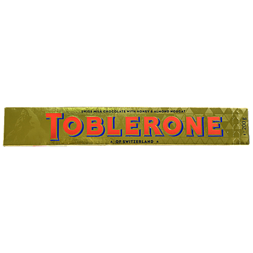 Toblerone Swiss Milk Chocolate With Honey & Almond Nougat Bar, 200 g