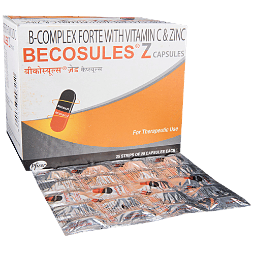 Buy Becosules B Complex Forte Capsules With Vitamin C & Zinc Online