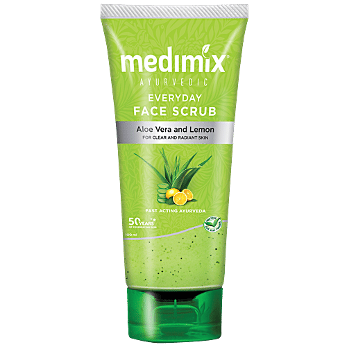 Buy Medimix Everyday Face Scrub Ayurvedic, Aloe Vera & Lemon, For