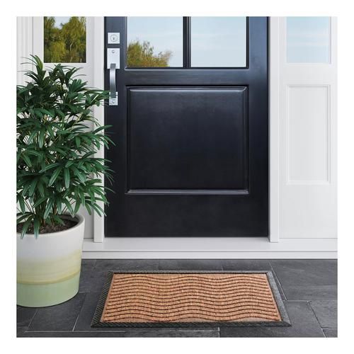 cocotuft Door/Floor Mats - Rubber Moilded, 9mm Thick, Wave Design, Beige, 1  pc