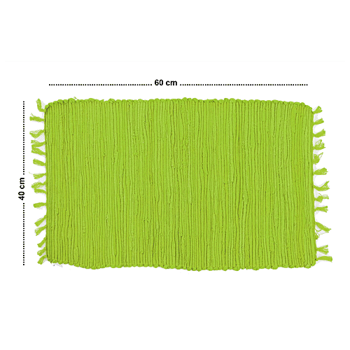 Cocotuft Cotton Door/Floor Mats - With Frinches, Unicolour, 1 pc