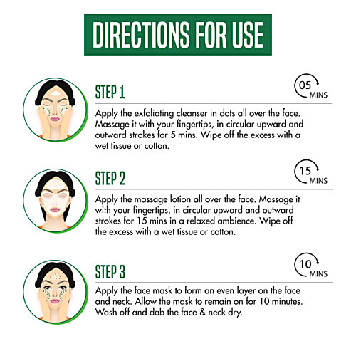 Natures Essence Express Facial For Instant Glow, 3 pcs