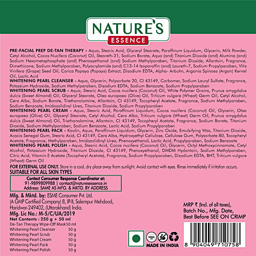 Natures Essence Whitening Pearl Facial Kit, 6 pcs  
