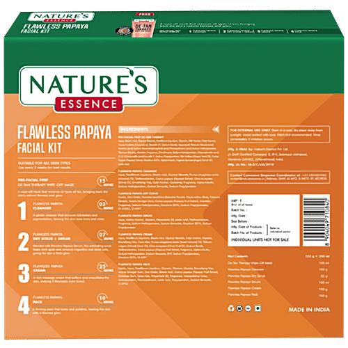 Natures Essence Flawless Papaya Facial Kit, 6 pcs  