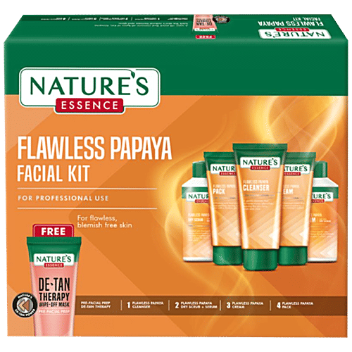 Natures Essence Flawless Papaya Facial Kit, 6 pcs  