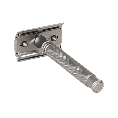 Hajamat Spade Double Edge Safety Razor - Stainless Steel 304, Closed Comb, Gunmetal Finish, 62 g  