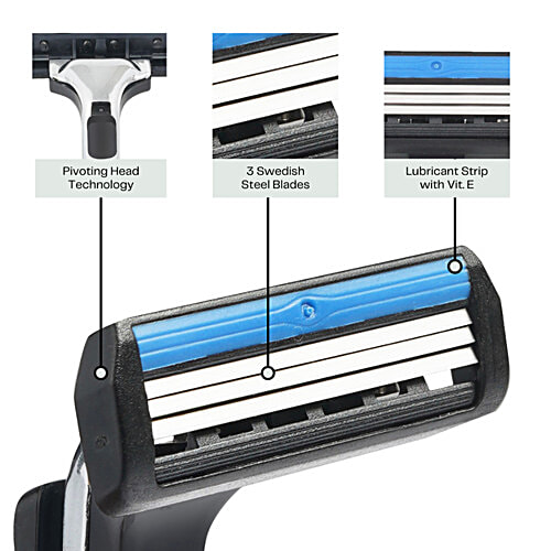 Hajamat Ace III Razor - With Vitamin E & Aloe Lubricating Strip, Anti-Drag Blades, 140 g  