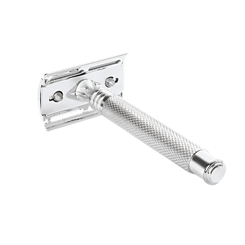Hajamat Spade Double Edge Safety Razor - Stainless Steel 304, Closed Comb, Chrome Finish, 62 g  