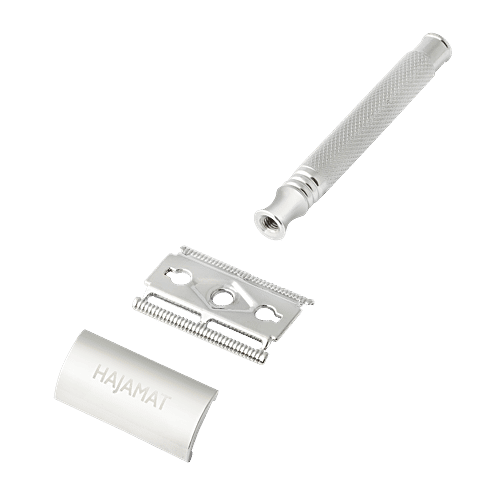 Hajamat Spade Double Edge Safety Razor - Stainless Steel 304, Closed Comb, Chrome Finish, 62 g  