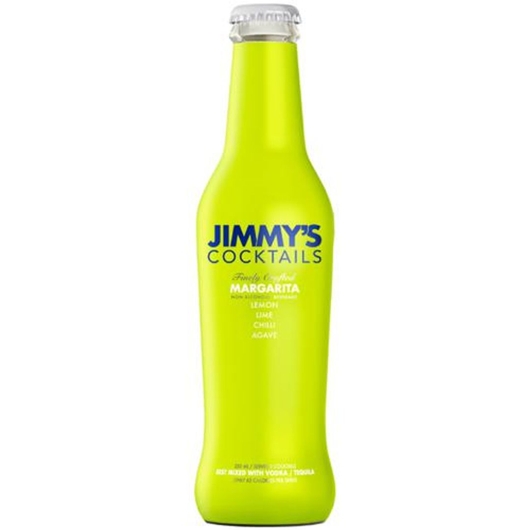 JIMMY'S COCKTAILS Margarita Non-Alcoholic Beverage - Lemon, Lime, Chili, Agave, 250 ml Bottle