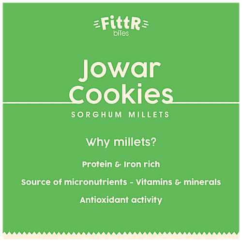 Buy FittR Jowar Millet Cookies Rich In Protein, Iron, Vitamin
