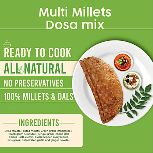 FittR Millets Dosa Mix - Ready To Cook, Natural, No Preservatives, 200 g Box 
