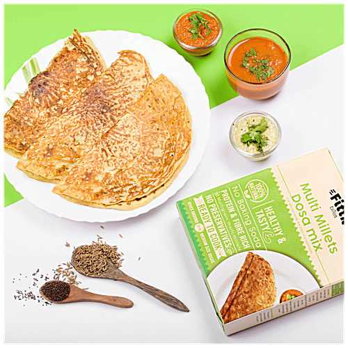 FittR Millets Dosa Mix - Ready To Cook, Natural, No Preservatives, 200 g Box 
