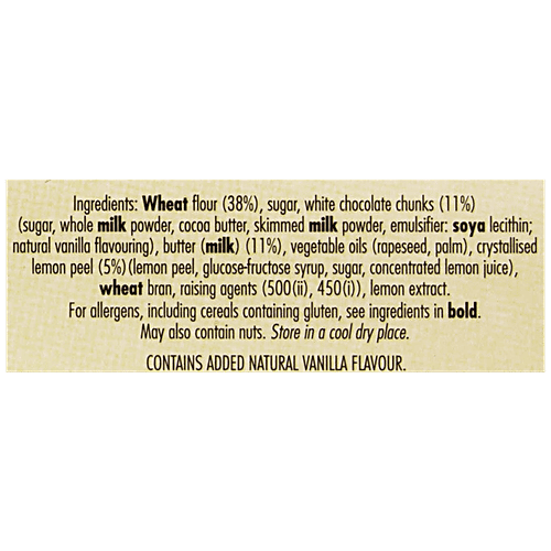 Walkers Italian Lemon & White Chocolate Biscuits - With Tangy Lemon Zest, Delicious Cookies, 150 g  