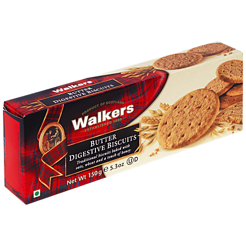 Buy Walkers Butter Digestive Biscuits Baked With Oats, Wheat & Honey